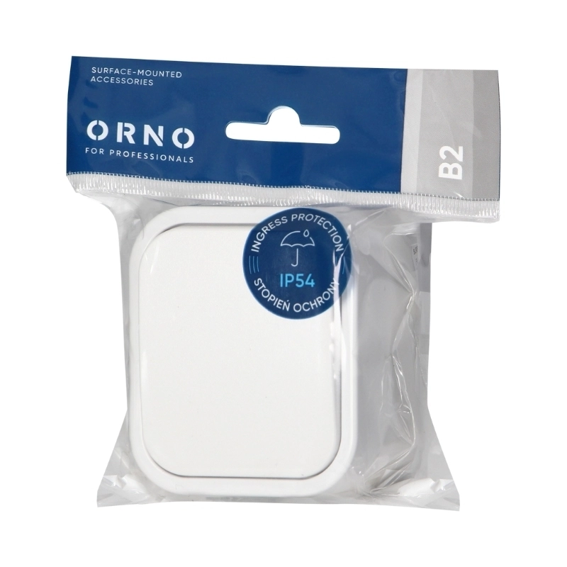 Ключ еднополюсен ОМ 10A IP54 Бял - Orno Series B2 OR-OE-7800/W