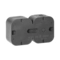 Контакт Шуко двоен ОМ 2x 2P+E 16A IP54 Сив/черен - Orno Series B2 OR-OE-7806(GS)/GB