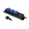 Разклонител Heavy-duty 3x 2P+E със защитни капаци и кабел 3m IP44 Черен - Orno OR-AE-13158(GS)/3M