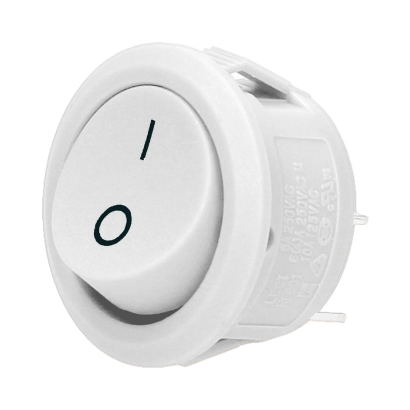 Кръгъл ключ 6/10А Бял - Orno OR-AE-13180/W