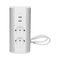 Разклонител за мебел ъглов 2x 2P+E Шуко и 2x USB 5VDC/2.1A с кабел 0.6m Бял/алуминий - Orno OR-GM-9003/W-G(GS)