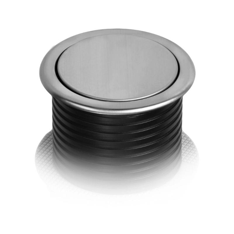 Мебелна колона Ф60mm 3x 2P+E Шуко 2x USB тип A+C 12W с кабел 1.5m цвят Черен Метал - Orno OR-GM-9027(GS) 