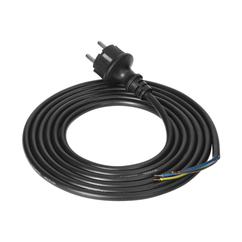 Кабел с щепсел 3x1.5mm2 3m IP44 Черен - Orno OR-AE-13285/3M