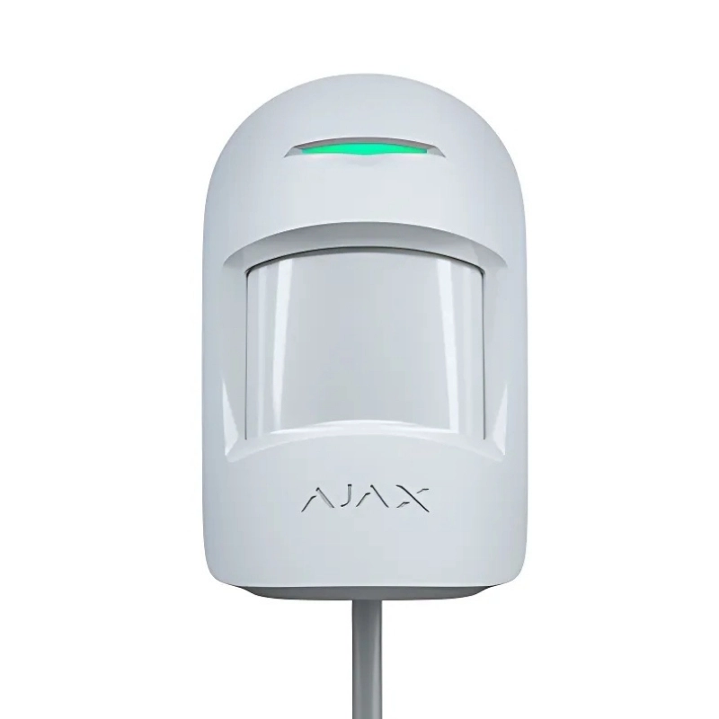 Жичен кобиниран PIR+MW детектор за движение и имунитет към домашни любимци - 20 кг/50 см - AJAX MotionProtect Plus 31238.02.WH1
