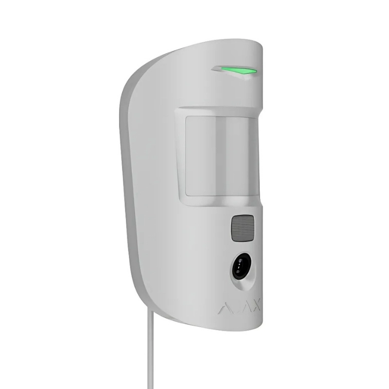 Жичен PIR детектор с визуална верификация на алармата и имунитет към домашни любимци - 20 кг/50 см - AJAX MotionCam 44403.23.WH1