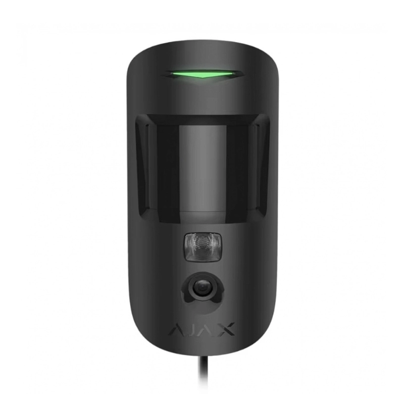 Жичен PIR детектор с визуална верификация на алармата (при поискване) и имунитет към домашни любимци - 20 кг/50 см - AJAX MotionCam PhOD 53773.169.BL1