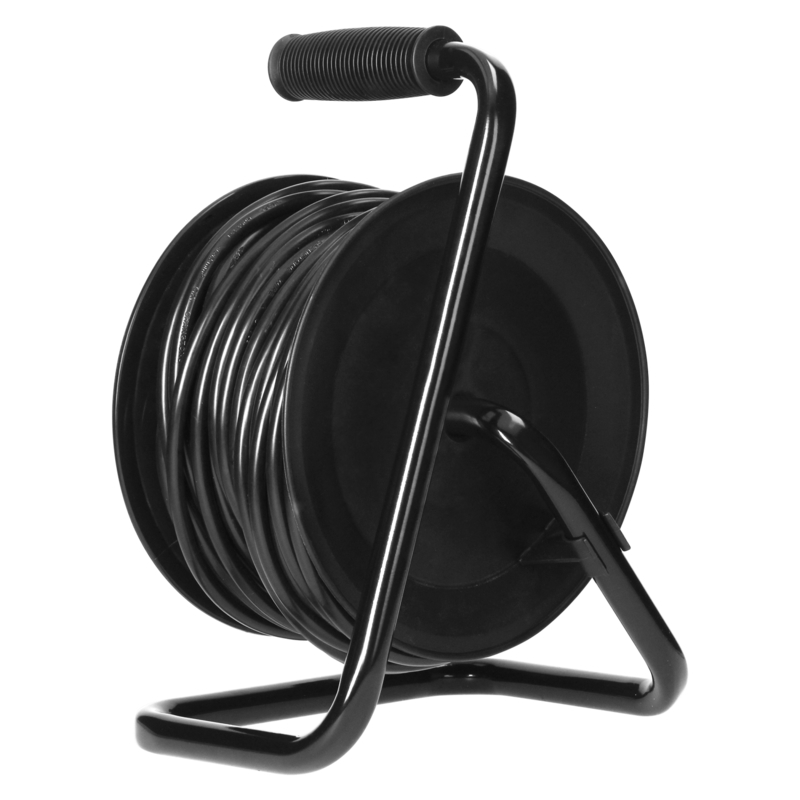 Кабелна макара 4x 2P+E Шуко 30m 3G1.5 с термозащита IP20 - ORNO OR-AE-13301(GS)/30M