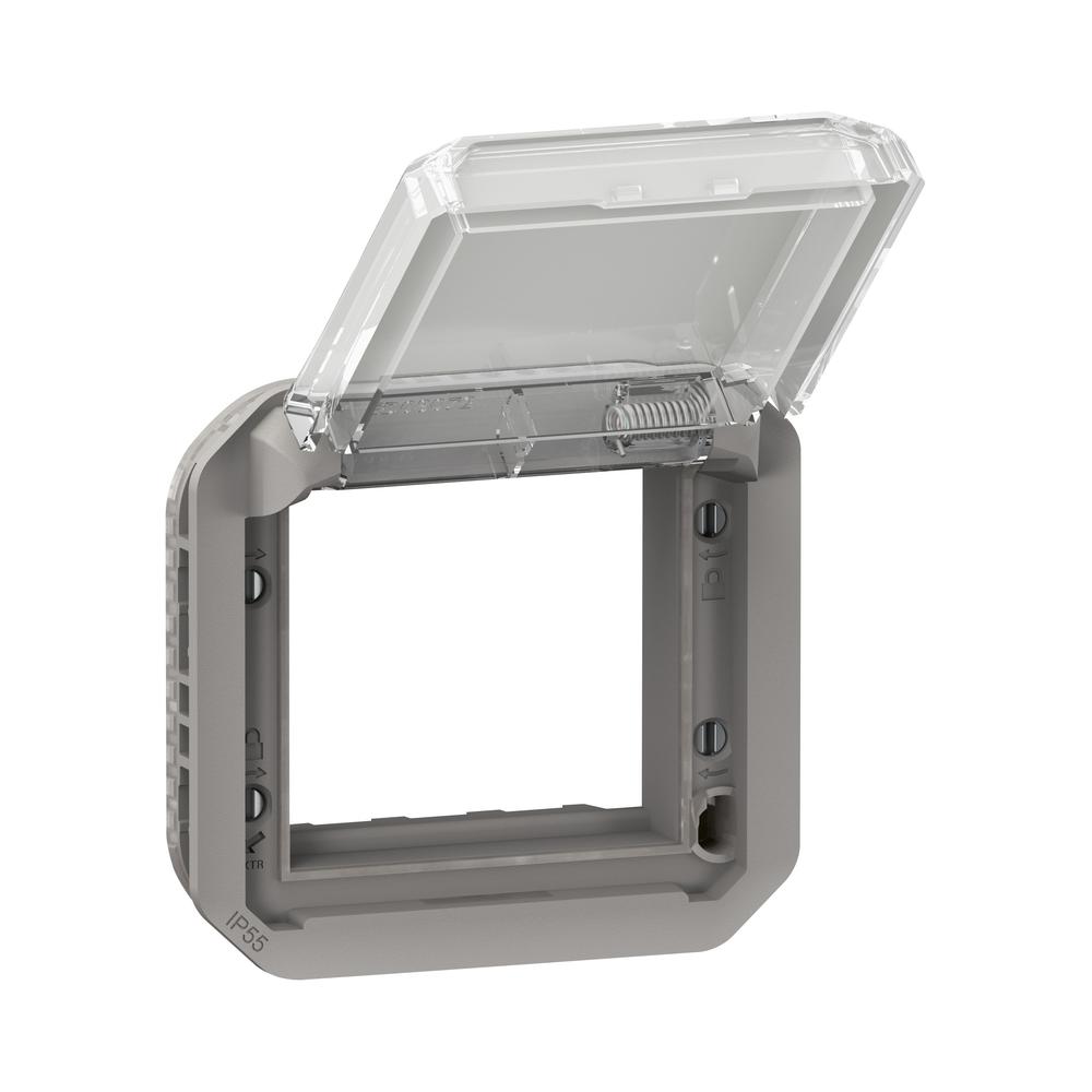 Адаптор прозрачен капак за Mosaic механизъм IP55  Сив  - Legrand Plexo New 069580L