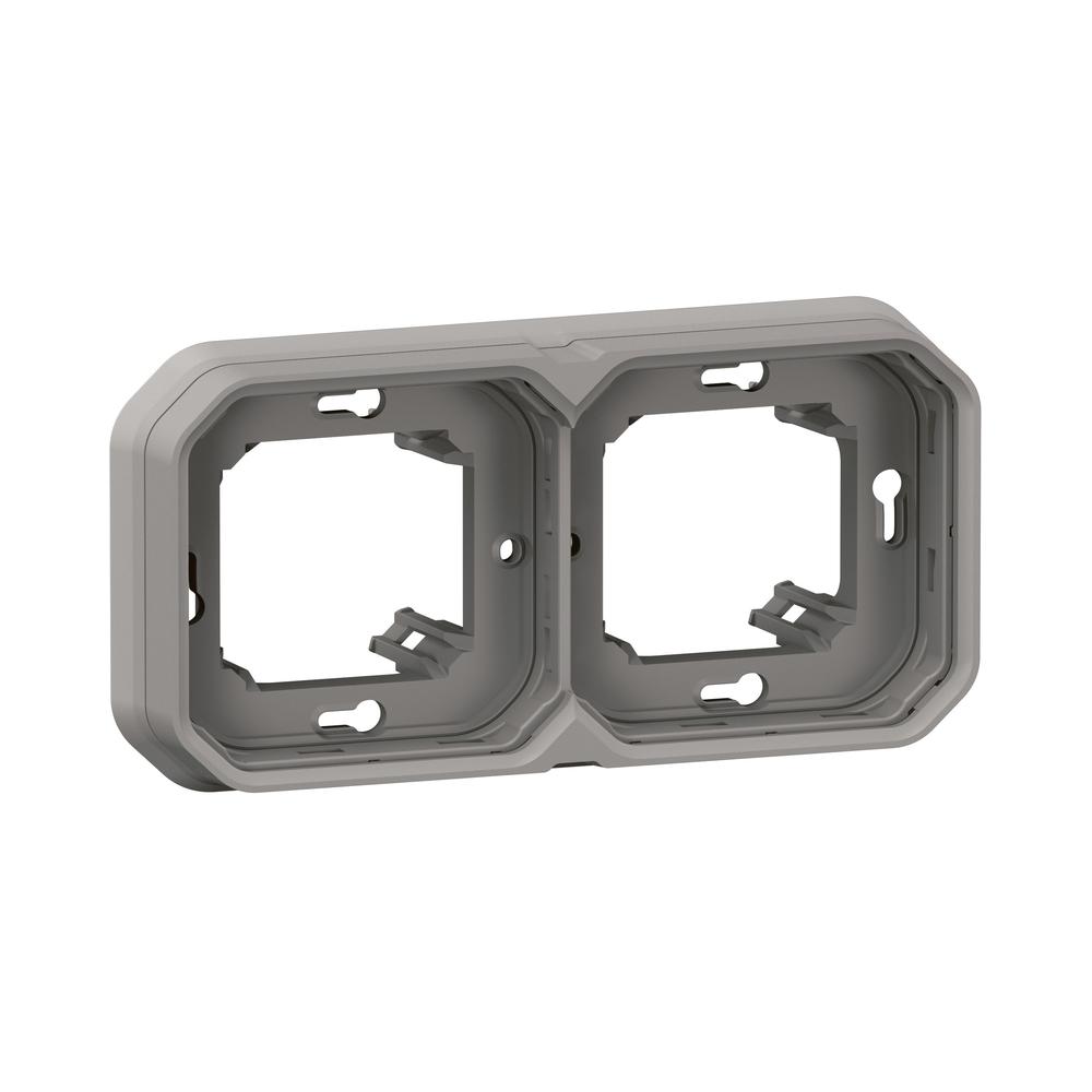 Рамка 2x скрит монтаж IP55 Сив  - Legrand Plexo New 069683L