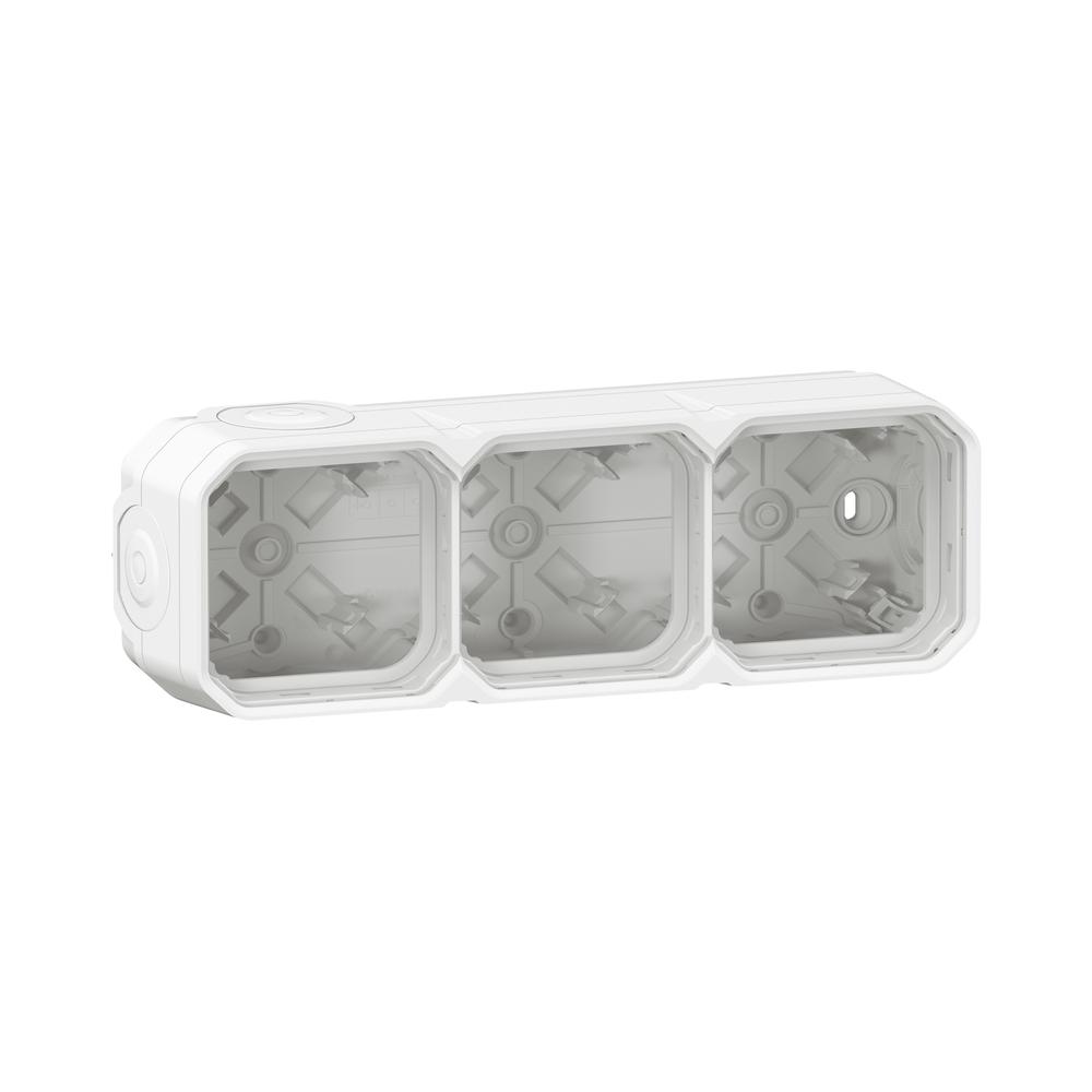 Кутия 3x ОМ с гумени щуцери IP55 Бял  - Legrand Plexo New 069688L