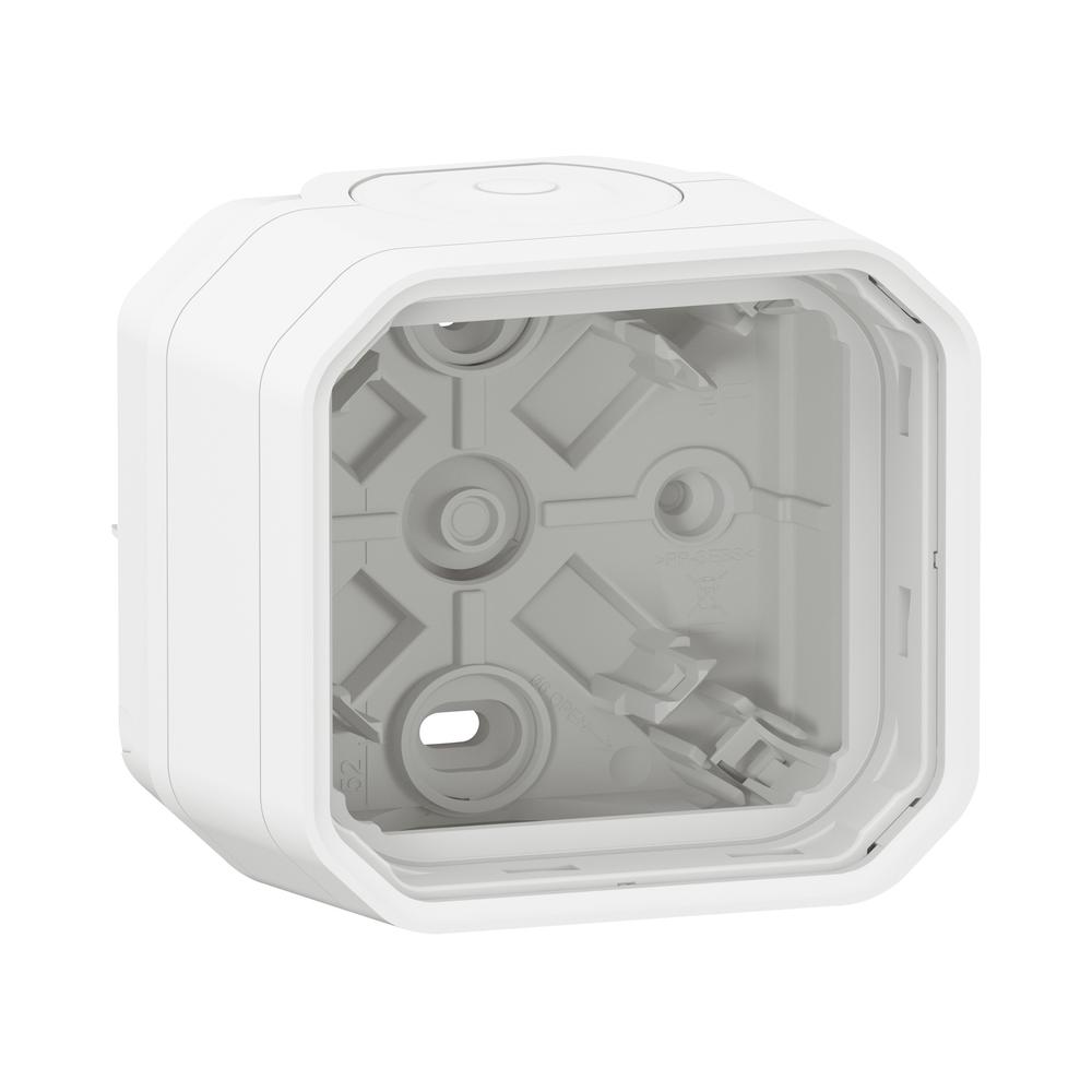 Кутия 1x ОМ с 2 гумени щуцера IP55 Бял  - Legrand Plexo New 069689L