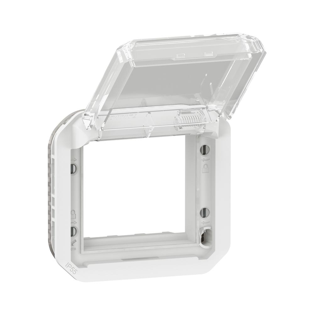 Адаптор прозрачен капак за Mosaic механизъм IP55 Бял  - Legrand Plexo New 069695L