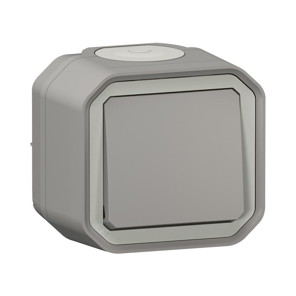 Бутон моноблок 10A IP55 Сив - Legrand Plexo New 069720L