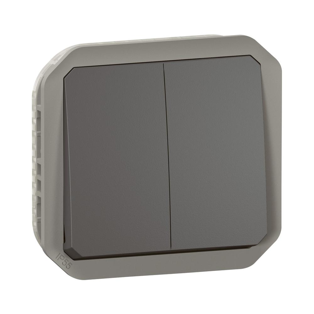 Сериен ключ/бутон 10А механизъм IP55 Антрацит  - Legrand Plexo New 069805L