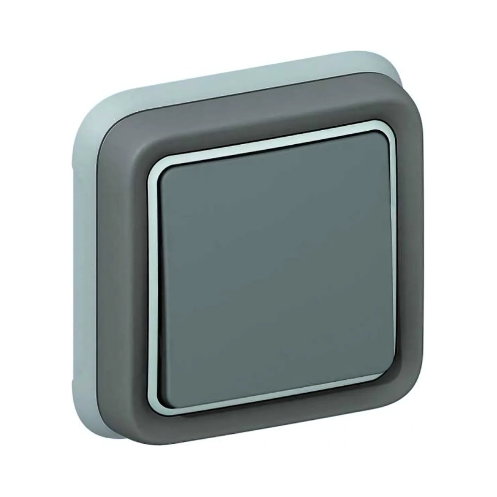 Девиаторен ключ моноблок скрит монтаж IP55 Сив /до изчерпване/ - Legrand Plexo 69811