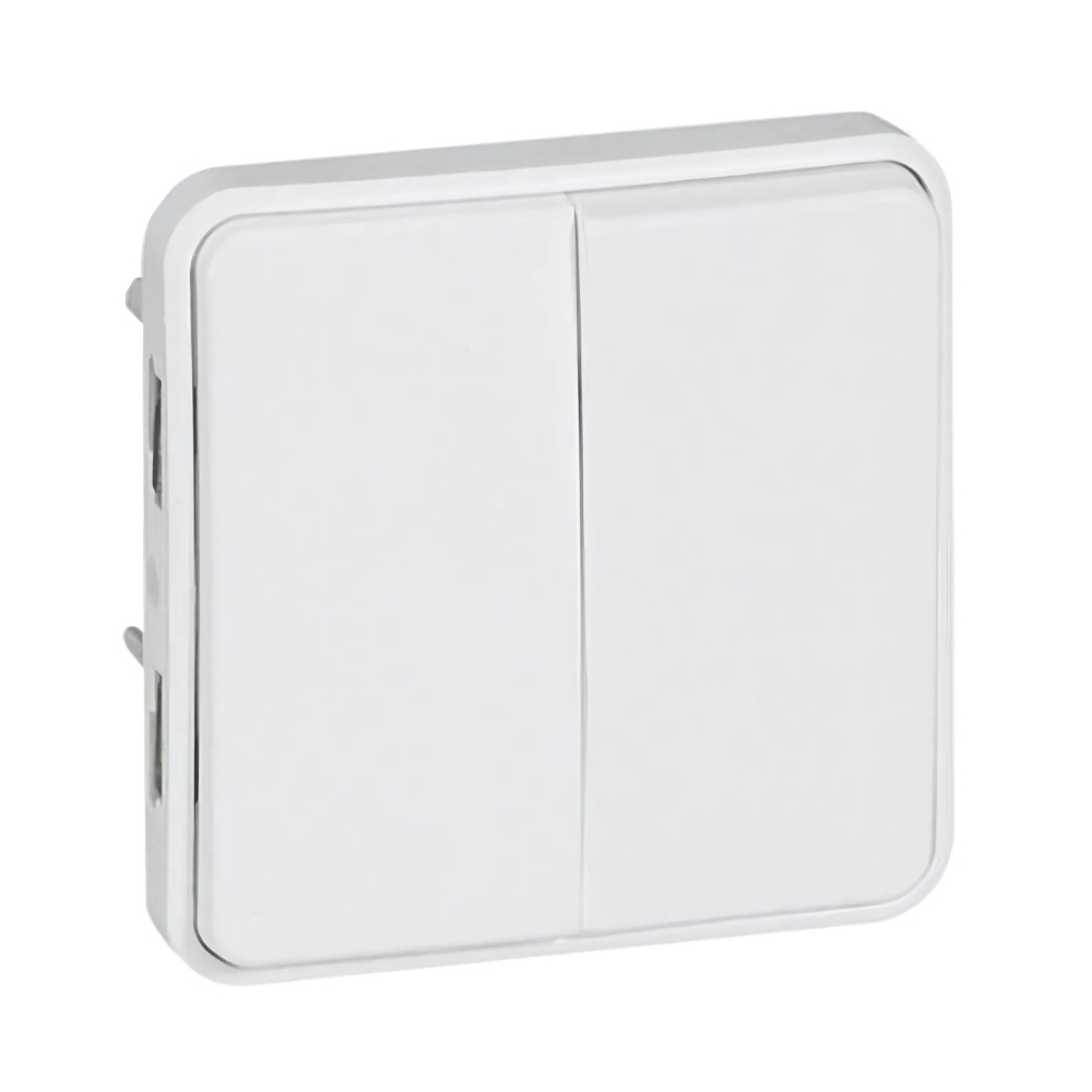 Сериен девиаторен ключ механизъм антибактериален IP55 Бял - Legrand Plexo 70726