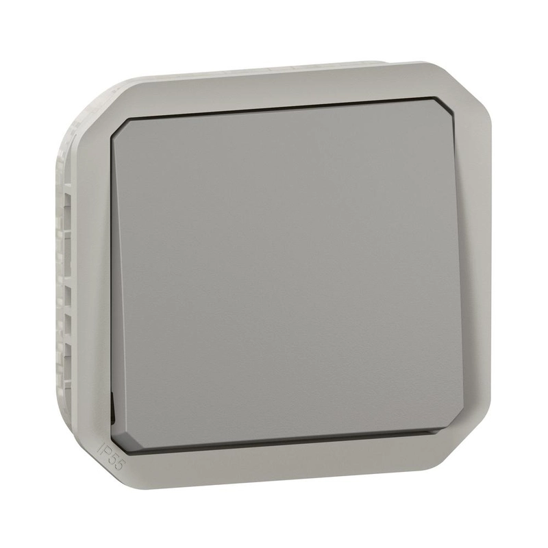 Deviator switch 10A mechanism IP55 Grey - Legrand Plexo New 069511L