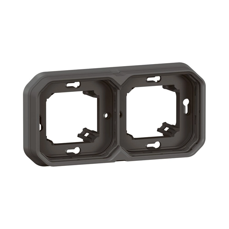 Frame 2x flush mounting IP55 Anthracite - Legrand Plexo New 069607L