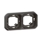Frame 2x flush mounting IP55 Anthracite - Legrand Plexo New 069607L