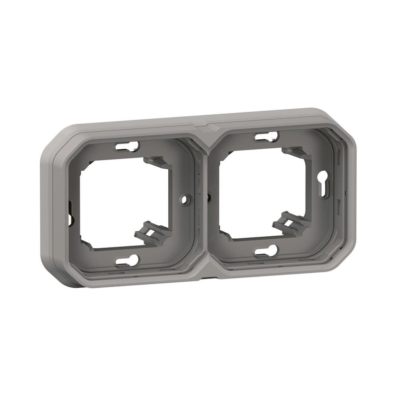 Рамка 2x скрит монтаж IP55 Сив  - Legrand Plexo New 069683L