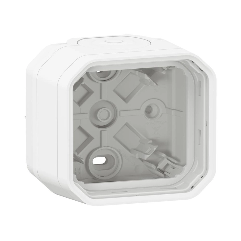 Кутия 1x ОМ с 2 гумени щуцера IP55 Бял  - Legrand Plexo New 069689L