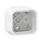 Кутия 1x ОМ с 2 гумени щуцера IP55 Бял  - Legrand Plexo New 069689L