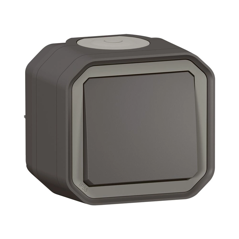 Девиаторен ключ моноблок 10A IP55 Антрацит - Legrand Plexo New 069761L
