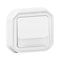 Бутон NO/NC с подсветка 12V и етикет моноблок скрит монтаж IP55 Бял - Legrand Plexo New 069864L