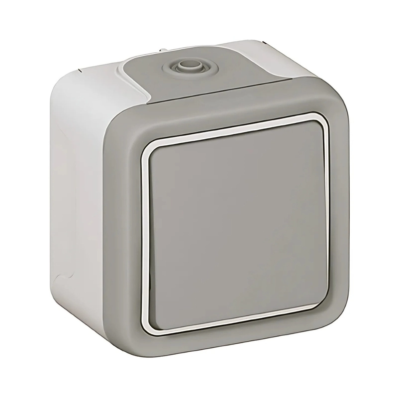 Девиаторен ключ моноблок 10A IP55 Сив /до изчерпване/ - Legrand Plexo 69711