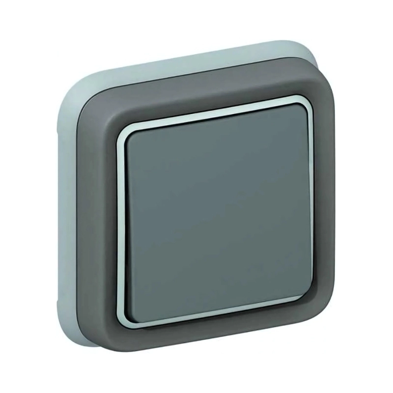 Девиаторен ключ моноблок скрит монтаж IP55 Сив /до изчерпване/ - Legrand Plexo 69811