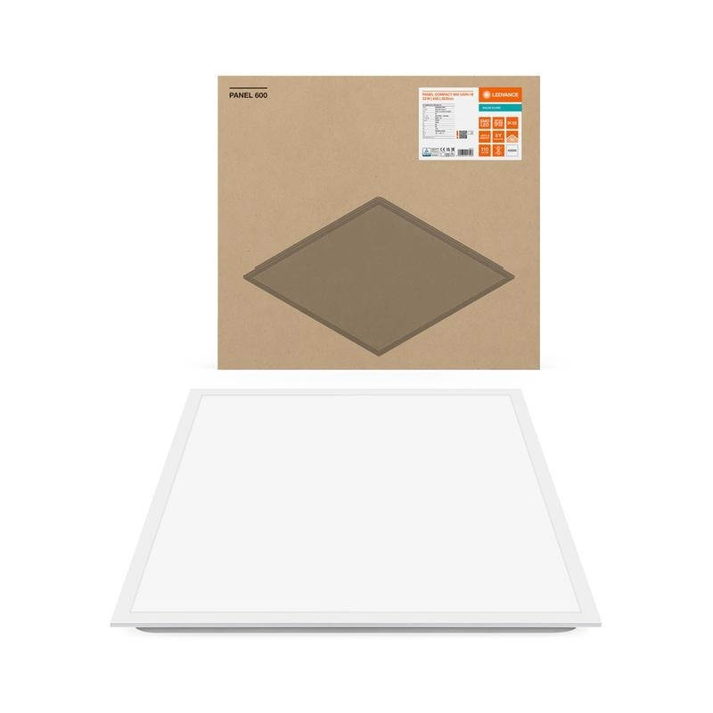LED панел Compact 600 33W 3600lm 4000K UGR<19 IP40/IP20 ON/OFF Value - LEDVANCE PANEL COMPACT 600 UGR<19 LED017223