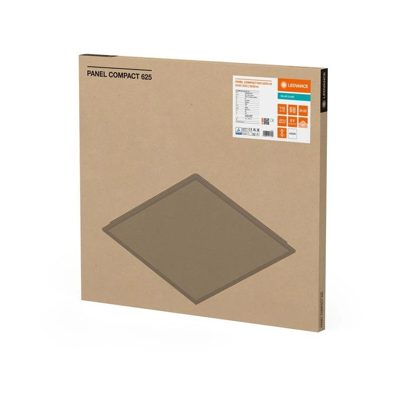 LED панел Compact 625 36W 3630lm 4000K IP40/IP20 UGR19 ON/OFF Value - LEDVANCE PANEL COMPACT 625 UGR<19 LED017469