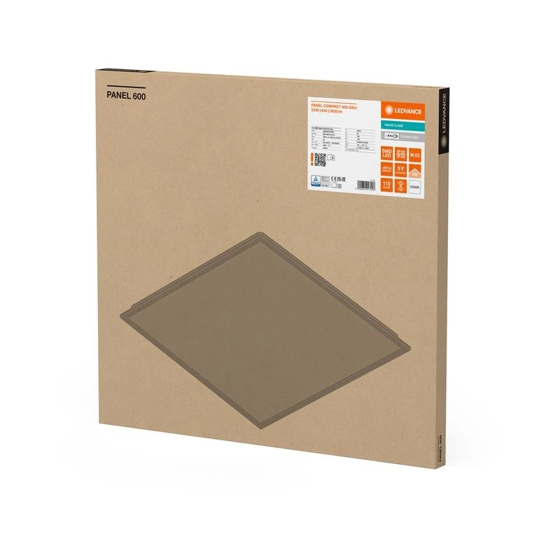 LED панел Compact 600 33W 3600lm 4000K IP40/IP20 DALI ON/OFF Value - LEDVANCE PANEL COMPACT 600 DALI LED017926