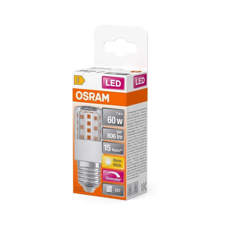 LED лампа Тип SPECIAL T SLIM 7.3W 806lm 2700K 220…240 V E27 Ra≥80 320°, димируема - LEDVANCE LED SPECIAL T SLIM DIM LED607347