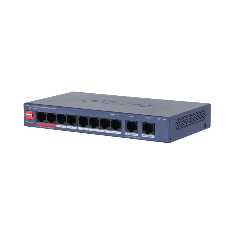 10 портов Гигабитов PoE мрежов комутатор L2 - DAHUA CS4010-8GT-110