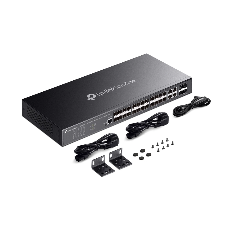 24-Port SFP L2+ Managed Switch with 4 10GE SFP+ Slots TP-Link Omada SG3428XF