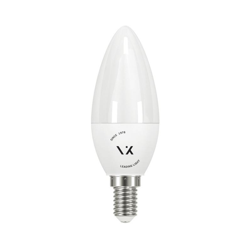 LED лампа 9W 810lm 3000K 220V E14 Ra>80 360°, овал, PC, бял - VL LED VK/05177/EI/W