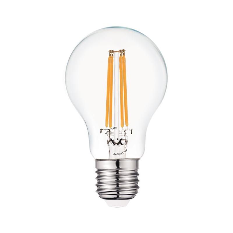 LED лампа 6,5W 806lm 2700Κ 220V E27 Ra>80 360°, Classic, Филамент, стъкло, прозрачен - VL LED VK/05103/E/CL/W