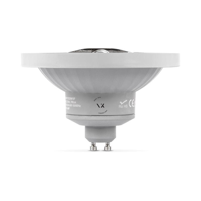 LED лампа 12W 900lm 4000K 45° ES111 GU10 Ra80 220V димируема - VL LED VK/05112GD/C/45