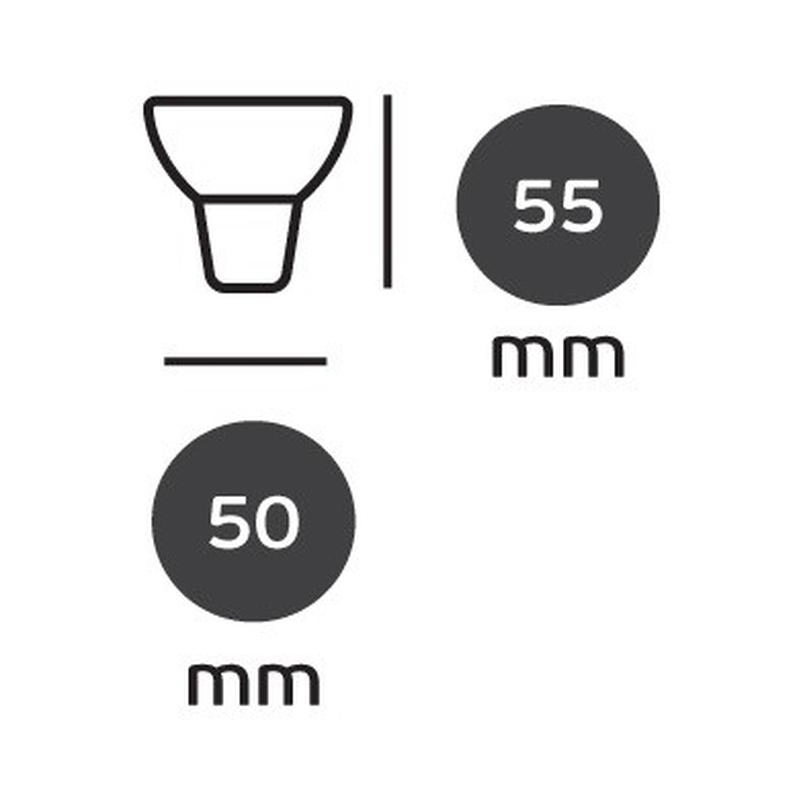 LED рефлекторна лампа 7W 530lm 3000K GU10 220V Ra>80, 110°, PC - VL LED VK/05065G/W/24