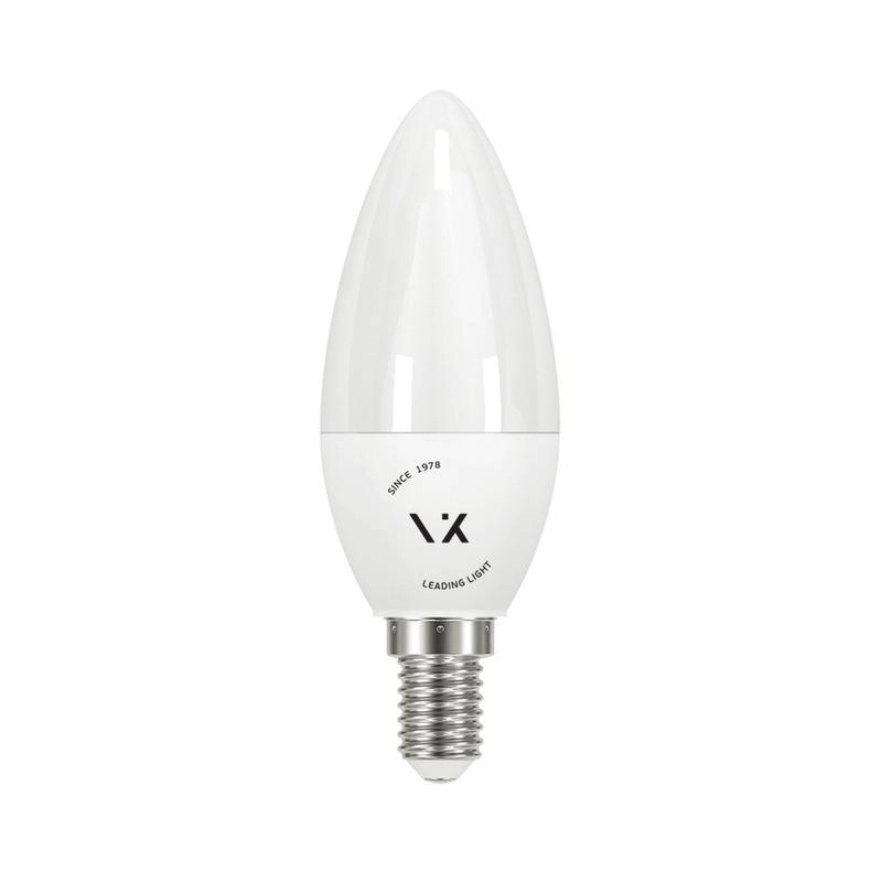 LED лампа 9W 810lm 3000K 220V E14 Ra>80 360°, овал, PC, бял - VL LED VK/05177/EI/W