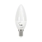 LED лампа 9W 810lm 3000K 220V E14 Ra>80 360°, овал, PC, бял - VL LED VK/05177/EI/W