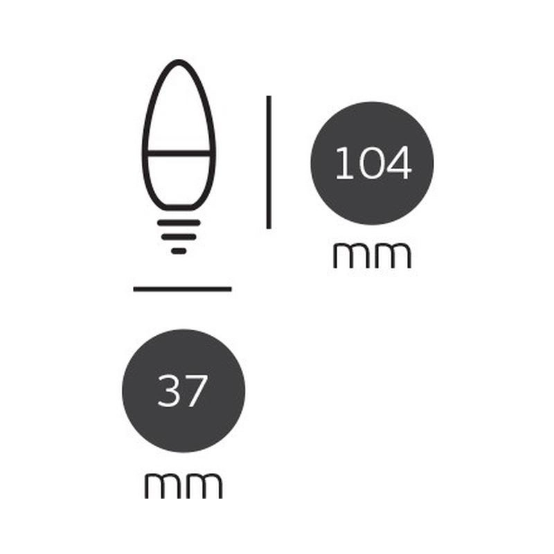 LED лампа 9W 810lm 3000K 220V E14 Ra>80 360°, овал, PC, бял - VL LED VK/05177/EI/W