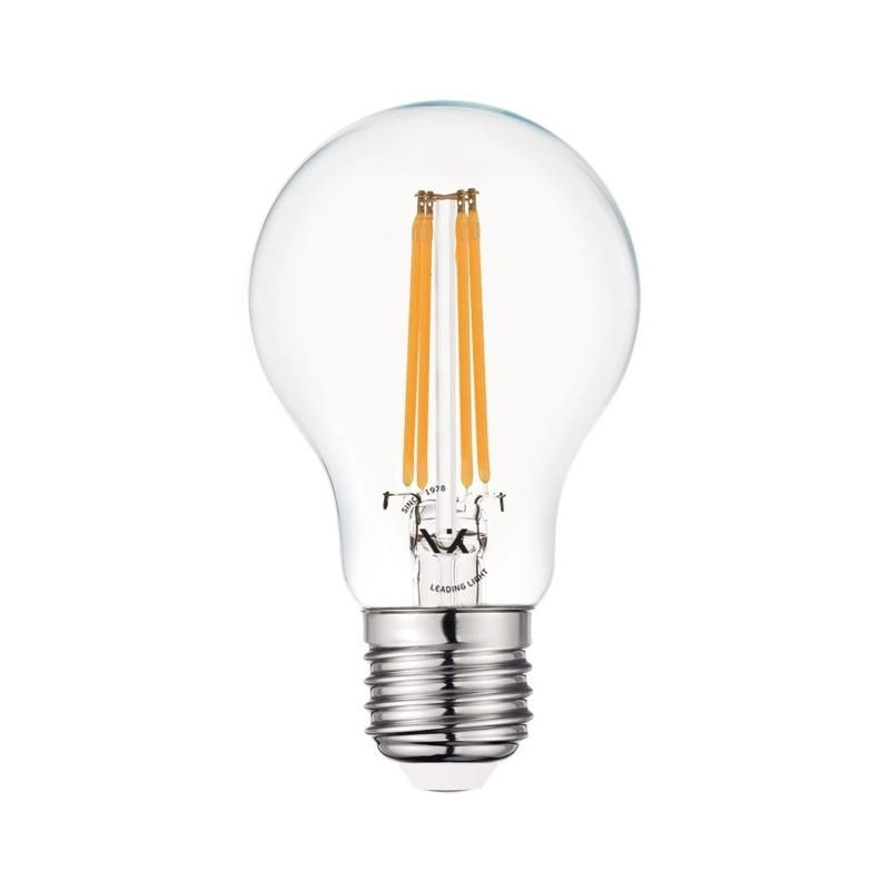 LED лампа 6,5W 806lm 2700Κ 220V E27 Ra>80 360°, Classic, Филамент, стъкло, прозрачен - VL LED VK/05103/E/CL/W