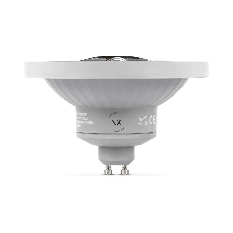 LED лампа 12W 900lm 4000K 45° ES111 GU10 Ra80 220V димируема - VL LED VK/05112GD/C/45