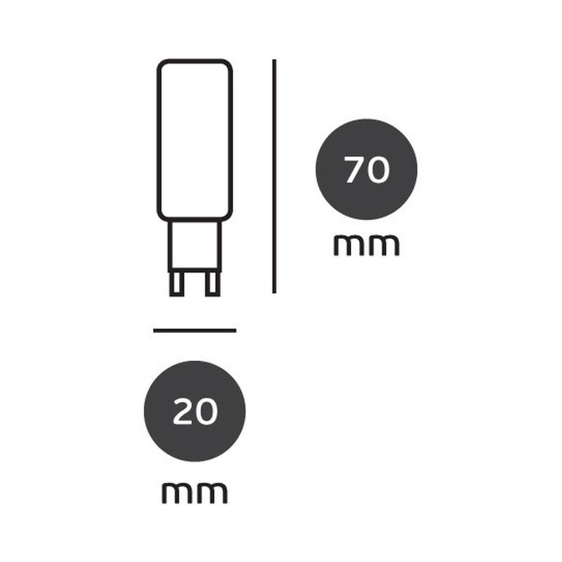 LED лампа 8W 760lm 3000K G9 220V Ra>80, 350° - VL LED VK/05165/W