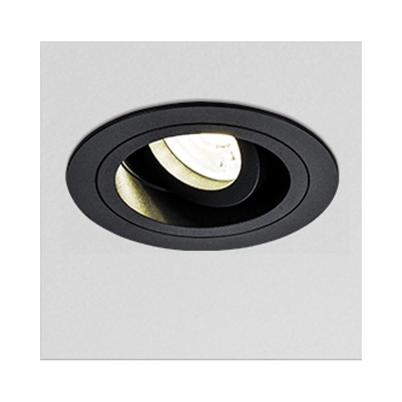 Кръгла луна, насочваема, за LED крушка GU10, 240V, IP20,ø9.2x3.1cm, черен - VL LED VK/03113G/B