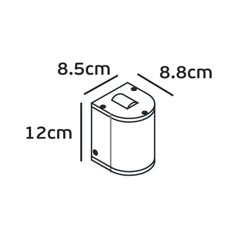 Фасаден декоративен осветител UP/DOWN 2x2W 4000K с тясно излъчване Ra>80 IP65, цвят черен - VL LED VK/02175/WA/B/C