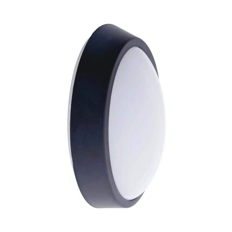 LED плафон-овал 8W 4000K, IP64, черен - VL LED VK/02162/B/C