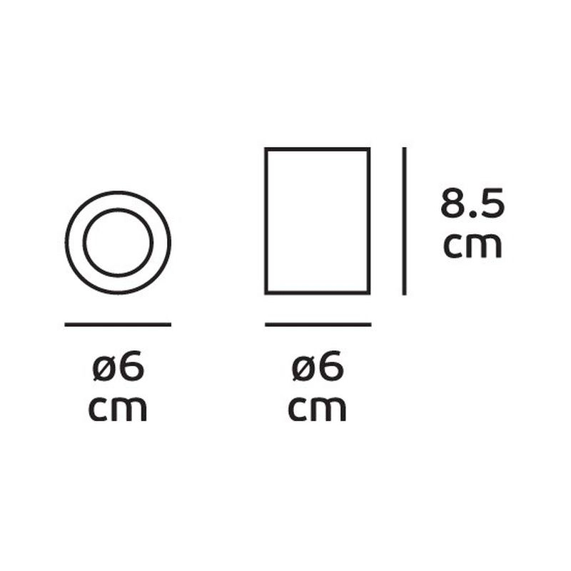 Луна за ОМ за 1бр лампа GU10/Par16, 220V, IP20, Φ60x85mm, IP20, черен - VL LED VK/03139/CE/B